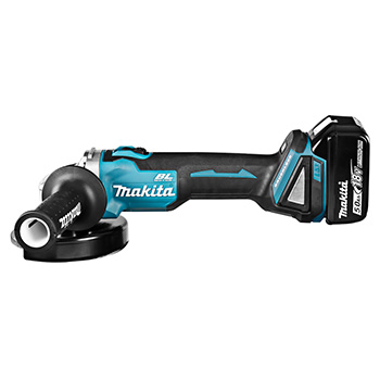 Makita LXT set - akumulatorska bušilica-odvijač DDF486Z + akumulatorska ugaona brusilica DGA504Z + punjač + 2 baterije + Makpac DLX2430TJ-7