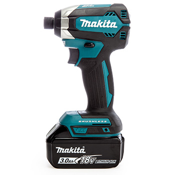 Makita LXT set - akumulatorska udarna bušilica-odvijač DHP484Z + akumulatorski udarni odvijač DTD153Z + punjač + 2 baterije + kofer DLX2180X-6