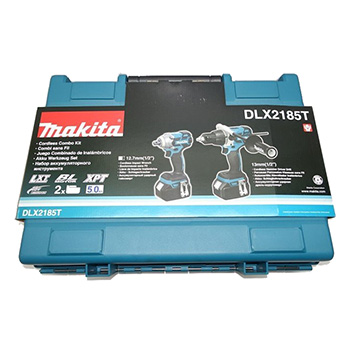 Makita LXT set - akumulatorska udarna bušilica-odvijač DHP481Z + akumulatorski udarni odvijač DTW285Z + punjač + 2 baterije + kofer DLX2185T-8
