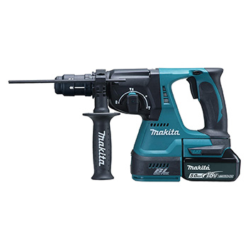 Makita LXT set - akumulatorska bušilica-odvijač DDF486Z + akumulatorski udarni odvijač DTD153Z + akumulatorska bušilica-čekić DHR243Z + punjač + 2 baterije + torba DLX3154TX1-7