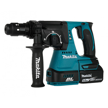 Makita LXT set - akumulatorska bušilica-odvijač DDF484Z + akumulatorska bušilica-čekić DHR243Z + punjač + 2 baterije + Makpac DLX2191TJ-7