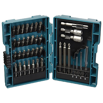 Makita LXT set - akumulatorska bušilica-odvijač DDF487Z + akumulatorski udarni odvijač DTD157Z + punjač + 2 baterije + komplet pribora 38-delni + Makpac DLX2423JX4-8