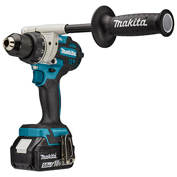 Makita LXT set - akumulatorska bušilica-odvijač DDF486Z + aku. udarni odvijač DTD153Z + aku. ugaona brusilica DGA504Z + aku. bušilica-čekić DHR243Z + punjač + 2 baterije + torba DLX4155TX1-1