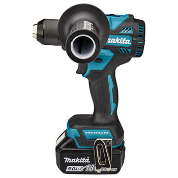 Makita LXT set - akumulatorska bušilica-odvijač DDF486Z + akumulatorska ugaona brusilica DGA513Z + punjač + 3 baterije + Makpac DLX2431TJ-3