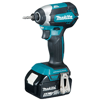 Makita LXT set - akumulatorska bušilica-odvijač DDF486Z + akumulatorski udarni odvijač DTD153Z + akumulatorska ugaona brusilica DGA504Z + punjač + 2 baterije + 2 Makpac DLX3155TJ-4