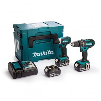 Makita LXT aku set odvijača (DTD153 + DHP485) 3,0 Ah u koferu sa tri baterije i punjačem DLX2283JX1-2