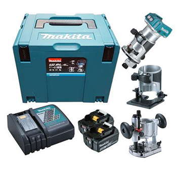 Makita akumulatorska glodalica DRT50RTJX2 Makita akumulatorska glodalica DRT50RTJX2