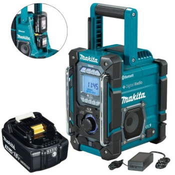 Makita akumulatorski bluetooth radio punjač DMR301-4