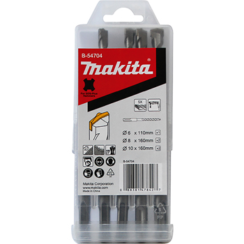 Makita SDS-Plus burgije komplet od 5 komada B-54704 Makita SDS-Plus burgije komplet od 5 komada B-54704