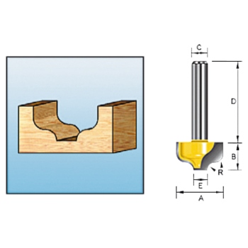 Makita konturno glodalo 6mm D-09357-2