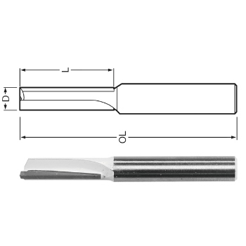 Makita ravno glodalo sa jednim zupcem D-47416-1