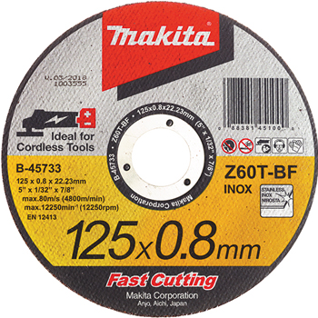 Makita disk za sečenje nerđajućeg čelika 125 mm B-45733 Makita disk za sečenje nerđajućeg čelika 125 mm B-45733