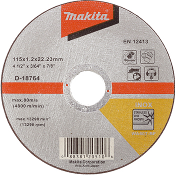 Makita disk za sečenje nerđajućeg čelika 115 mm B-45727 Makita disk za sečenje nerđajućeg čelika 115 mm B-45727