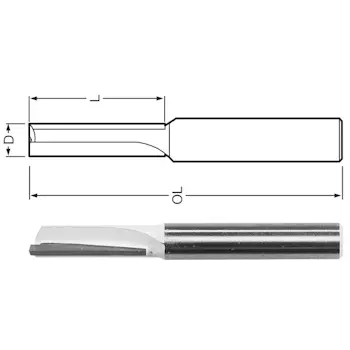 Makita ravno glodalo sa jednim zupcem D-47400-1