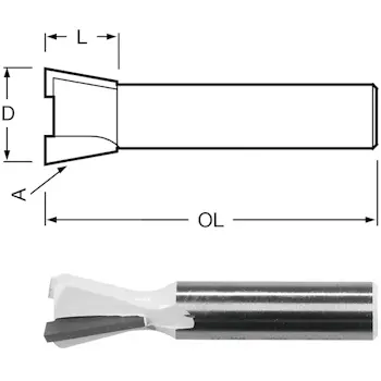 Makita konturno glodalo u obliku lastinog repa D-48072-1