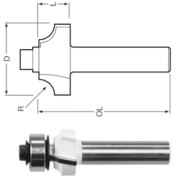 Makita okrugla glodalica sa ležajem D-48359-1