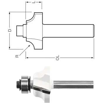 Makita kontruno glodalo za filete D-48751-1
