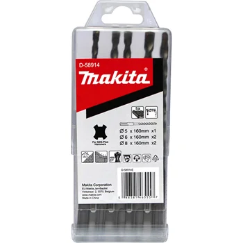 Makita 5-delova komplet burgija SDS-Plus D-58914 Makita 5-delova komplet burgija SDS-Plus D-58914
