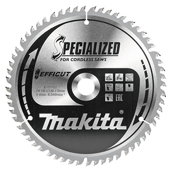 Makita list za testeru od tvrdog metala Efficut 190x20x60T E-11162 Makita list za testeru od tvrdog metala Efficut 190x20x60T E-11162