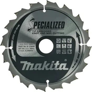 Makita list testere za drvo sa čvorovima i ekserima 190x30x16z B-33059 Makita list testere za drvo sa čvorovima i ekserima 190x30x16z B-33059