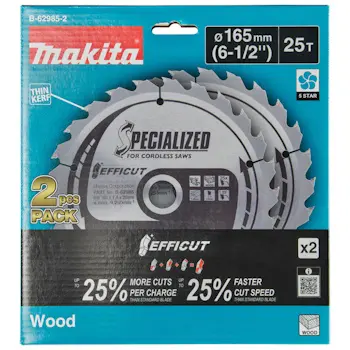 Makita list testere TCT Efficut 2/1 za drvo 165x20mmx25T B-62985-2-1