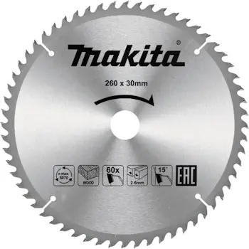 Makita list za cikular za drvo 260mmx30mmx60T D-81701 Makita list za cikular za drvo 260mmx30mmx60T D-81701