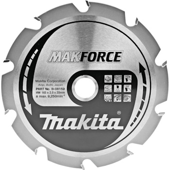 Makita list za testeru od tvrdog metala MAKForce 165mm B-08159 Makita list za testeru od tvrdog metala MAKForce 165mm B-08159