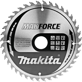 Makita list za testeru od tvrdog metala MAKForce 190mm B-08486
