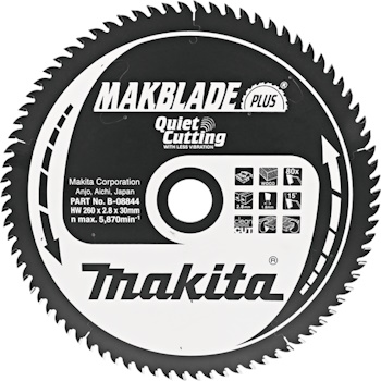 Makita list za testeru od tvrdog metala MAKBlade Plus 260mm B-08844 Makita list za testeru od tvrdog metala MAKBlade Plus 260mm B-08844