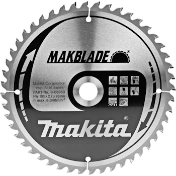 Makita list za testeru od tvrdog metala MAKBlade Plus 190mm B-08953 Makita list za testeru od tvrdog metala MAKBlade Plus 190mm B-08953