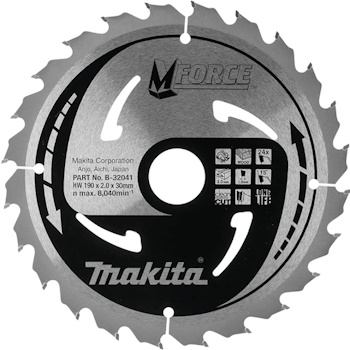 Makita list za testeru od tvrdog metala MForce 190mm B-32041 Makita list za testeru od tvrdog metala MForce 190mm B-32041