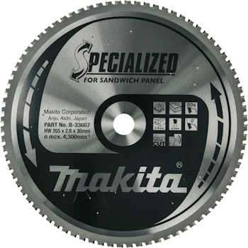 Makita TCT Specialized list za testeru za sendvič ploče 355mm B-33607 Makita TCT Specialized list za testeru za sendvič ploče 355mm B-33607