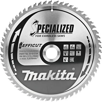 Makita list za testeru od tvrdog metala EFFICUT 260mm B-67234 Makita list za testeru od tvrdog metala EFFICUT 260mm B-67234