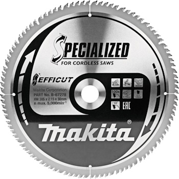 Makita list za testeru od tvrdog metala EFFICUT 305mm B-67278 Makita list za testeru od tvrdog metala EFFICUT 305mm B-67278