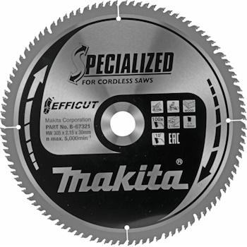 Makita list za testeru od tvrdog metala EFFICUT 305mm B-67321 Makita list za testeru od tvrdog metala EFFICUT 305mm B-67321