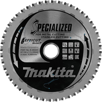 Makita list za testeru od tvrdog metala EFFICUT 150mm B-69331