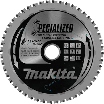 Makita list za testeru od tvrdog metala EFFICUT 150mm B-69331 Makita list za testeru od tvrdog metala EFFICUT 150mm B-69331