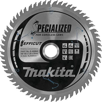 Makita list za testeru od tvrdog metala EFFICUT 165mm B-69864 Makita list za testeru od tvrdog metala EFFICUT 165mm B-69864