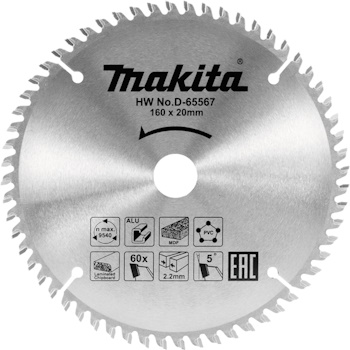 Makita TCT list testere 160mm D-65567