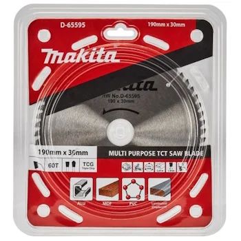Makita TCT list testere 190mm D-65595 Makita TCT list testere 190mm D-65595