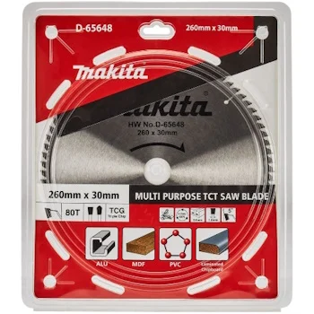 Makita TCT list testere 260mm D-65648 Makita TCT list testere 260mm D-65648