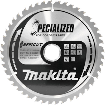 Makita list za testeru od tvrdog metala EFFICUT 216mm E-06971 Makita list za testeru od tvrdog metala EFFICUT 216mm E-06971