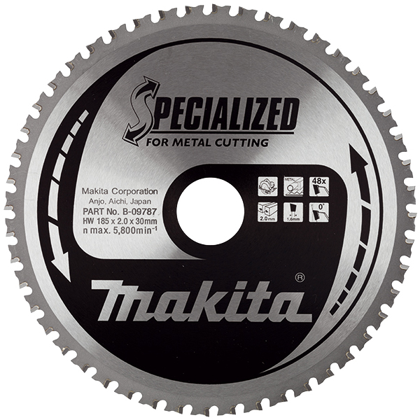 Makita list za testeru od tvrdog metala sa 48 zubaca 185/30 mm B-09787 Makita list za testeru od tvrdog metala sa 48 zubaca 185/30 mm B-09787