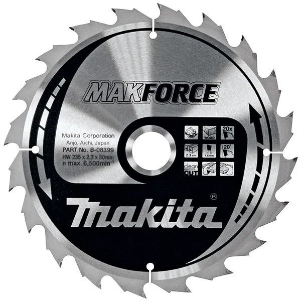Makita list za testeru od tvrdog metala MAKForce sa 40 zubaca 180/20 mm B-08458 Makita list za testeru od tvrdog metala MAKForce sa 40 zubaca 180/20 mm B-08458