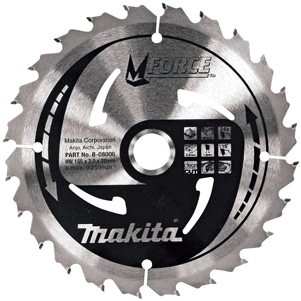 Makita list za testeru od tvrdog metala MForce sa 16 zubaca 185/30 mm B-07945