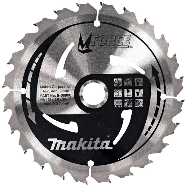 Makita list za testeru od tvrdog metala MForce sa 16 zubaca 185/30 mm B-07945 Makita list za testeru od tvrdog metala MForce sa 16 zubaca 185/30 mm B-07945