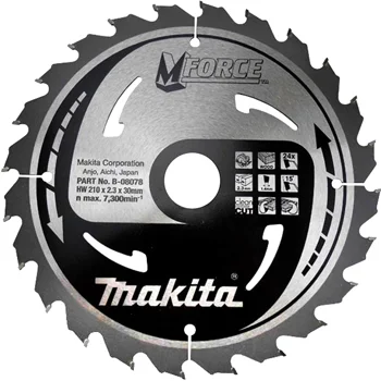 Makita list za testeru od tvrdog metala MForce sa 24 zubaca 210/30 mm B-08078 Makita list za testeru od tvrdog metala MForce sa 24 zubaca 210/30 mm B-08078