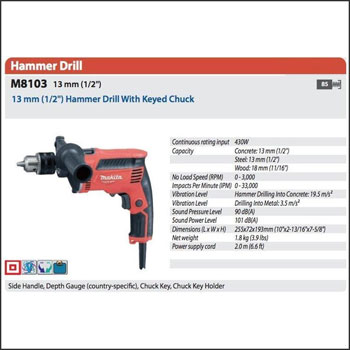 Makita MT udarna bušilica M8103 Makita MT udarna bušilica M8103