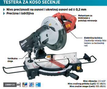 Makita MT nagibna testera M2300-2