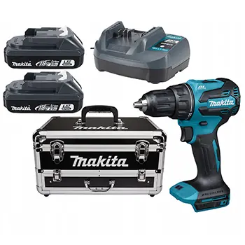 Makita akumulatorska bušilica-odvrtač 18V DDF490WVX7 – 65Nm, Basic 2x2.0Ah baterije, set pribora u koferu